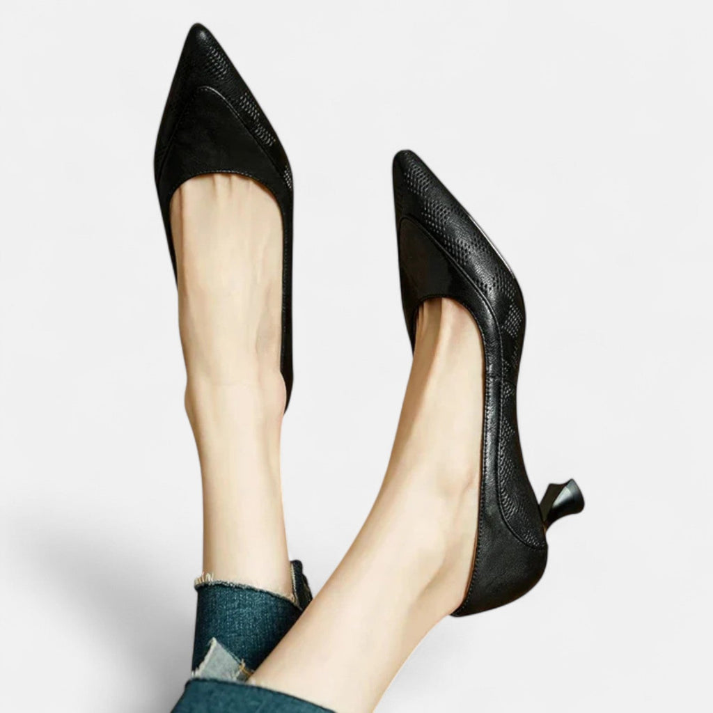 Amara Leather Heels - Eline Carter
