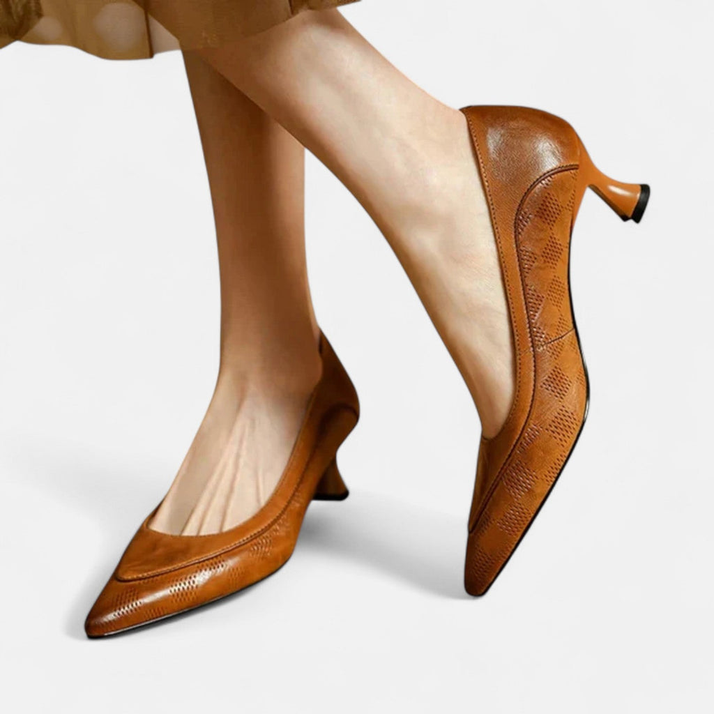 Amara Leather Heels - Eline Carter