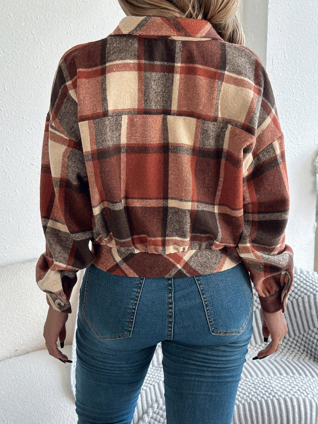 Cropped Plaid Jacket - Eline Carter