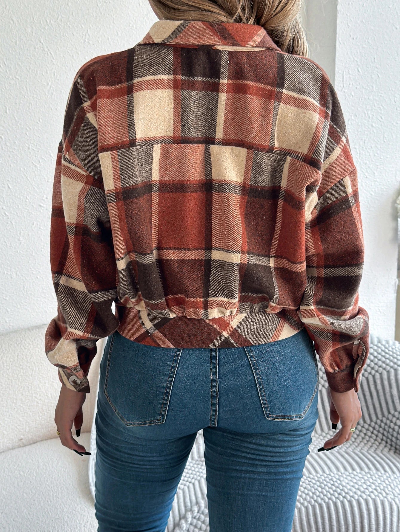 Cropped Plaid Jacket - Eline Carter