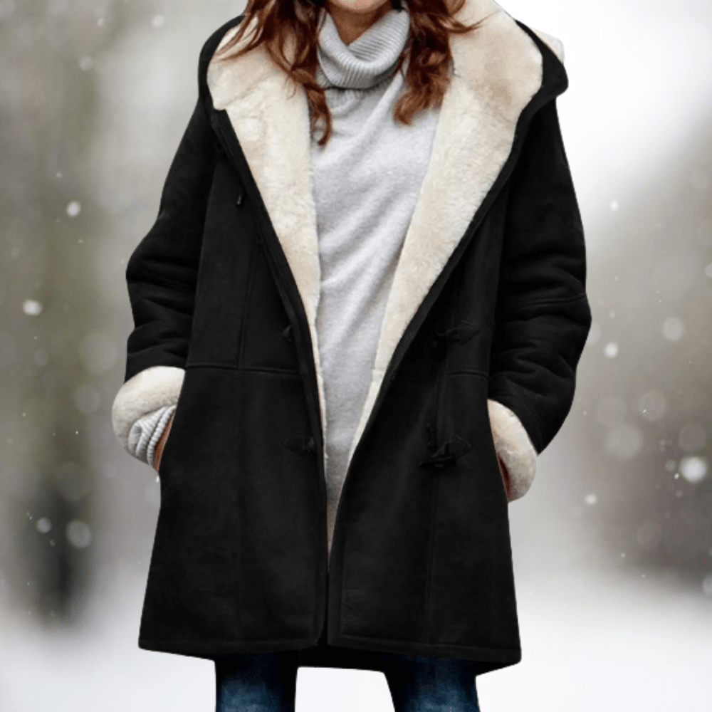 Deyse | Premium Suede Fleece Hooded Jacket - Eline Carter