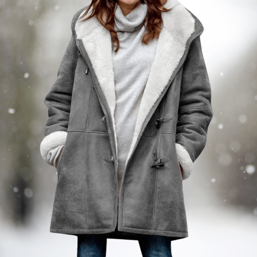 Deyse | Premium Suede Fleece Hooded Jacket - Eline Carter