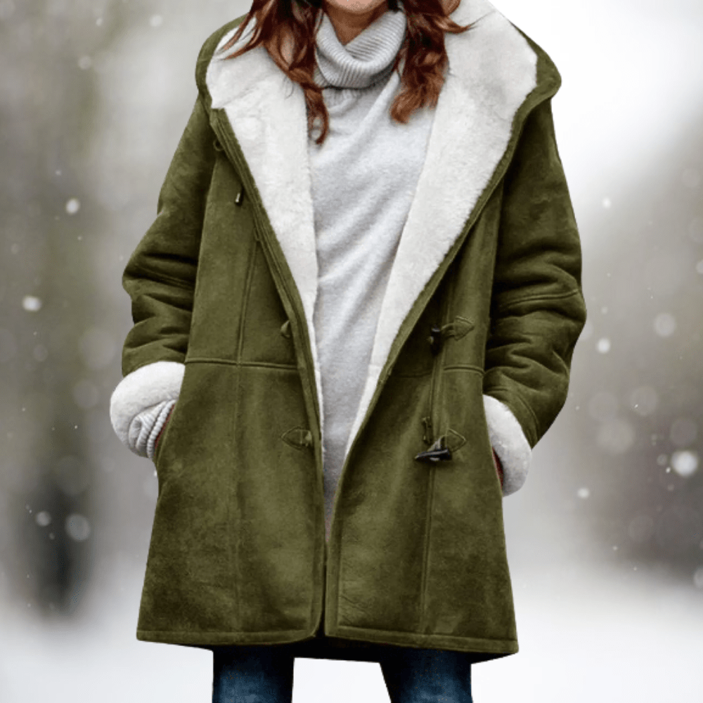 Deyse | Premium Suede Fleece Hooded Jacket - Eline Carter