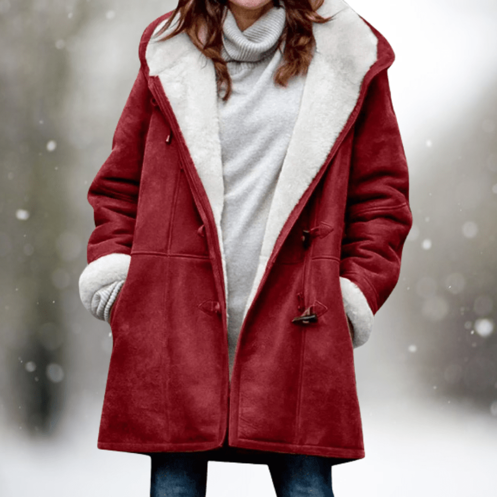 Deyse | Premium Suede Fleece Hooded Jacket - Eline Carter