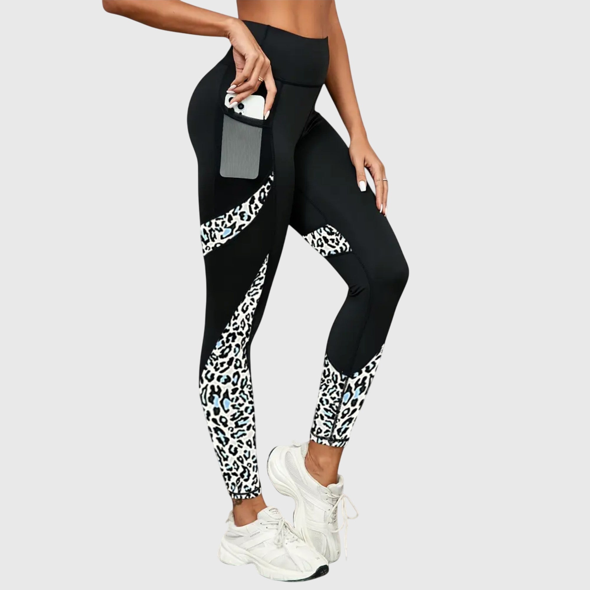 Andrea | High - Waisted Leopard Print Training Trousers - Eline Carter