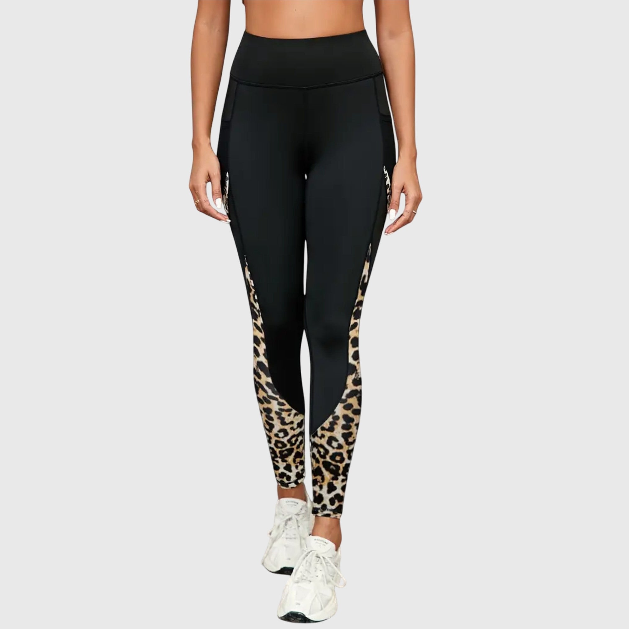 Andrea | High - Waisted Leopard Print Training Trousers - Eline Carter