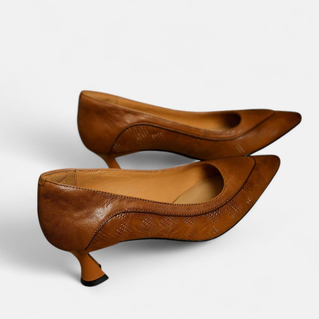 Amara Leather Heels - Eline Carter