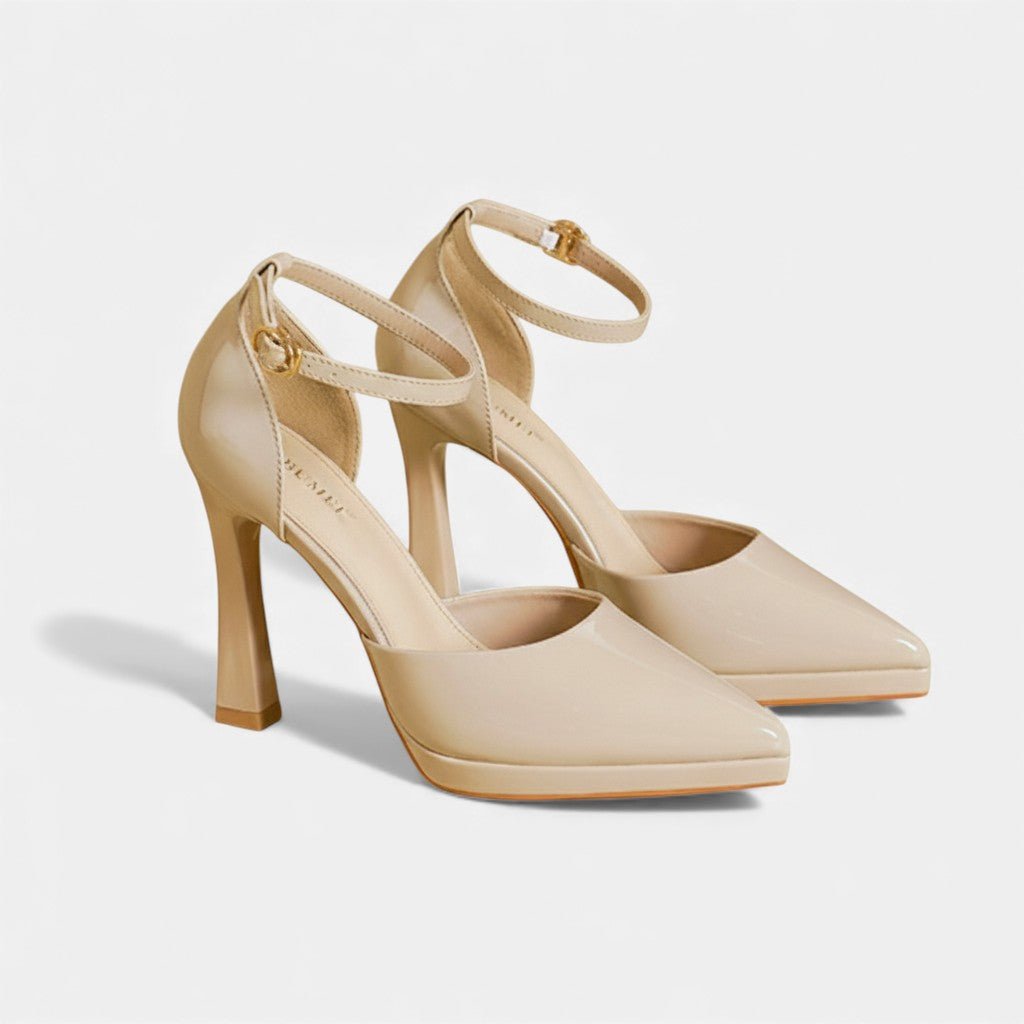 Evette Leather Heels - Eline Carter