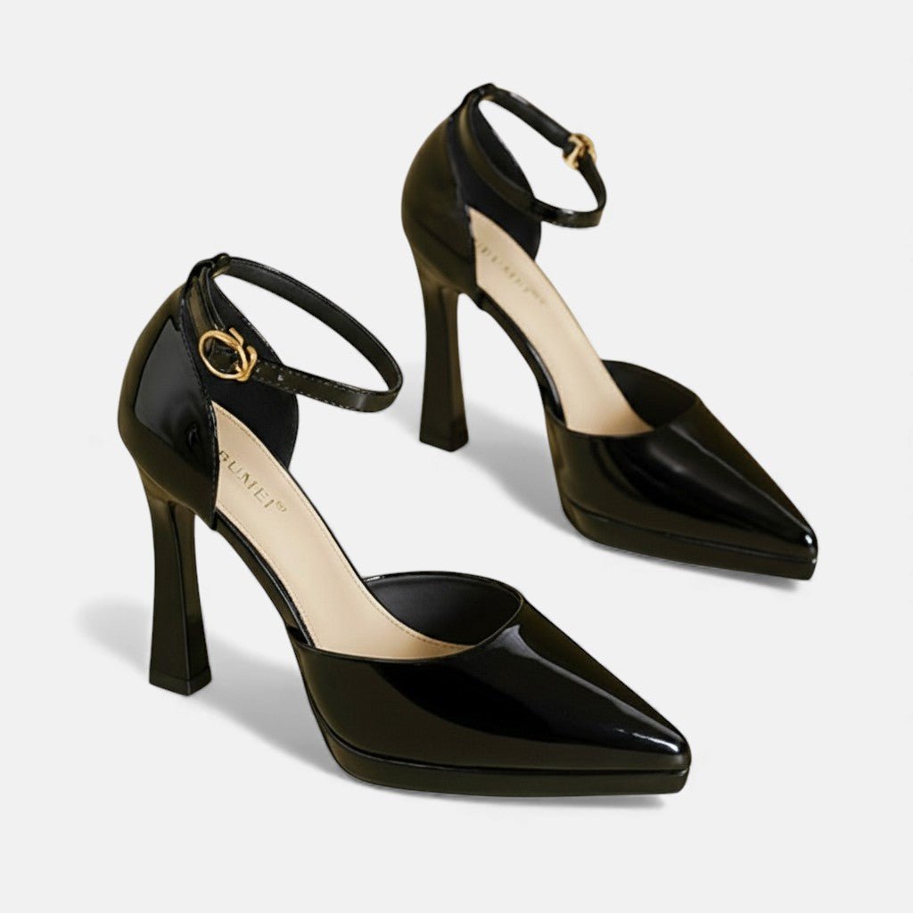Evette Leather Heels - Eline Carter