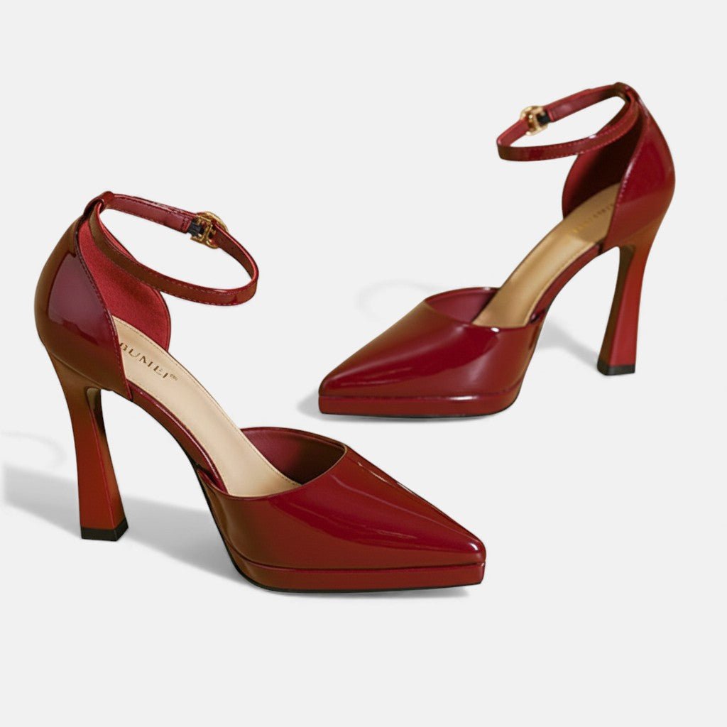 Evette Leather Heels - Eline Carter