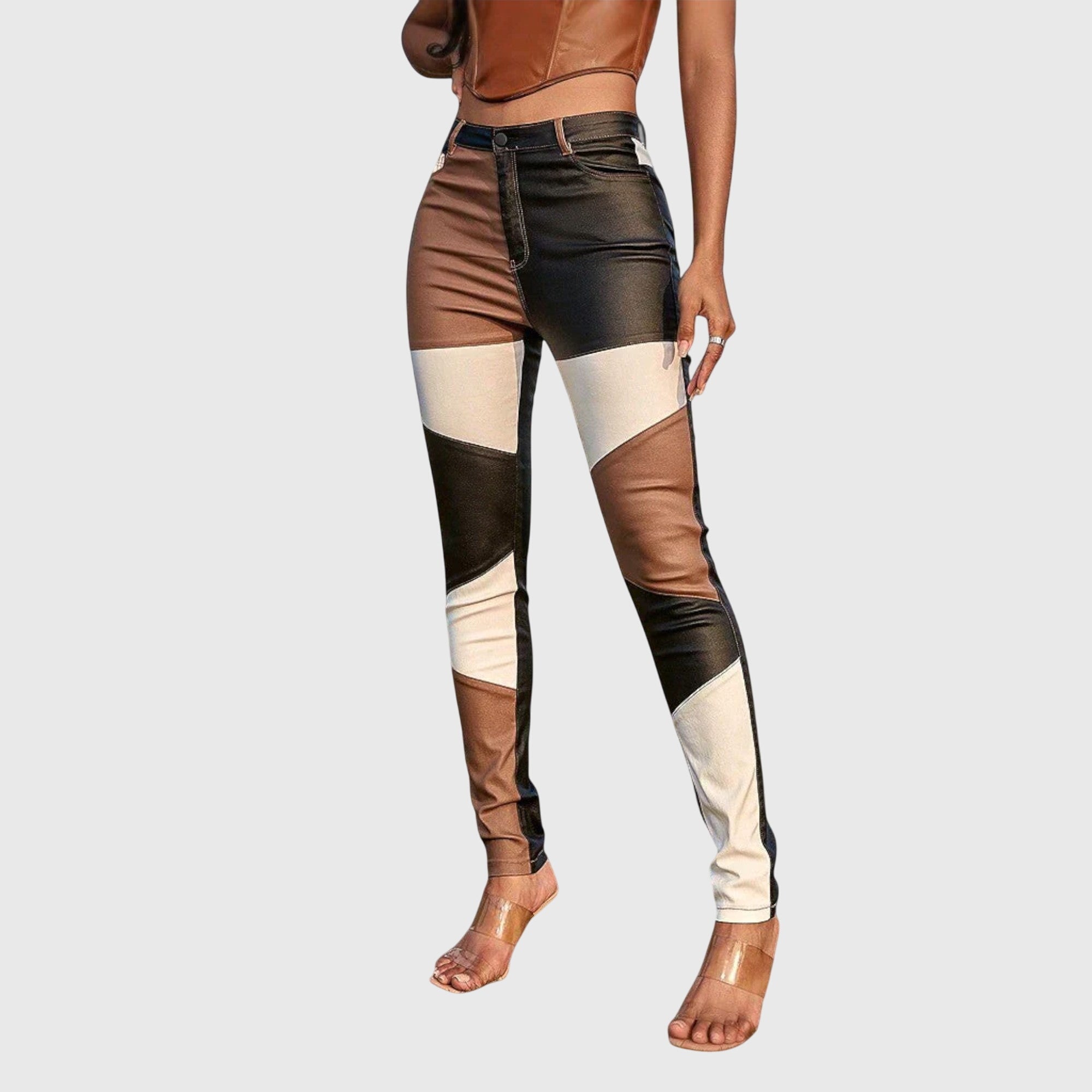 Brianna | Tube Pants with Colour Block Pattern - Eline Carter