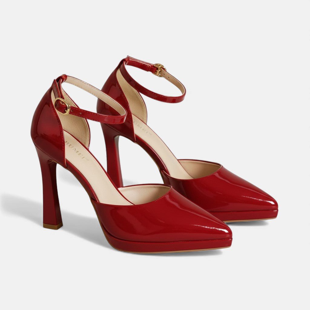 Evette Leather Heels - Eline Carter