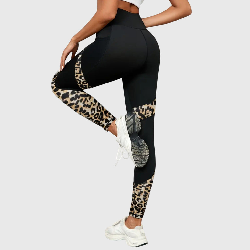 Andrea | High - Waisted Leopard Print Training Trousers - Eline Carter